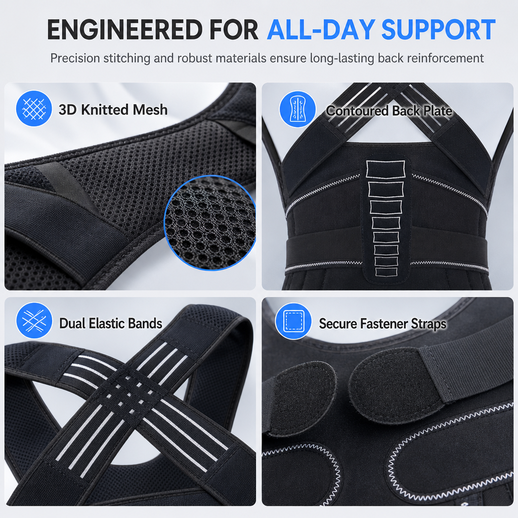 📢50% OFF! 🧍 Adjustable Back Posture Corrector for Adults
