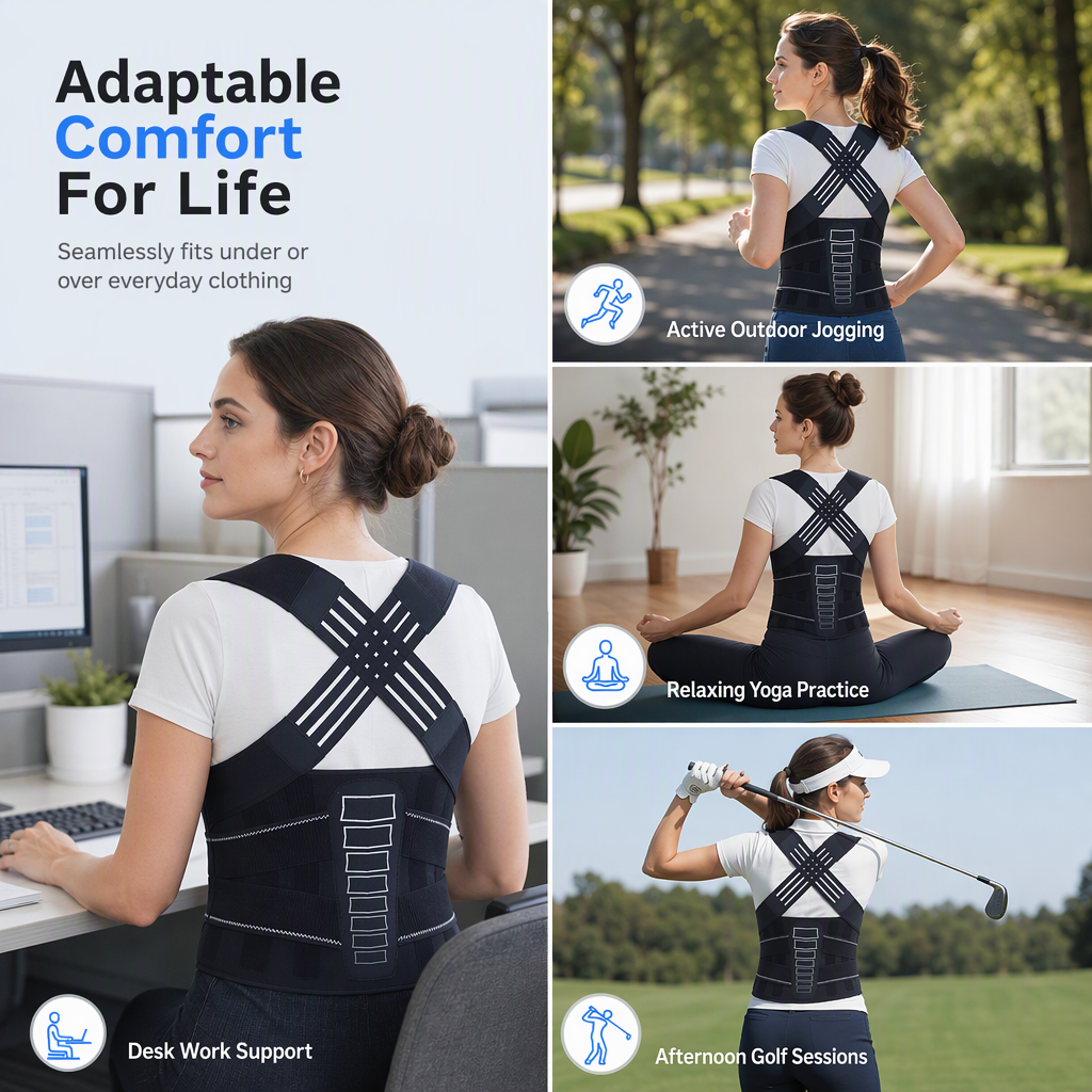 📢50% OFF! 🧍 Adjustable Back Posture Corrector for Adults