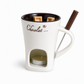 Ceramic Chocolate and Cheese Fondue Melter Mug with Fork