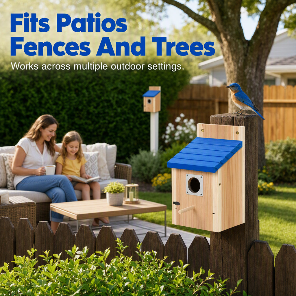 🐦Weatherproof Outdoor Wooden Birdhouse🏡