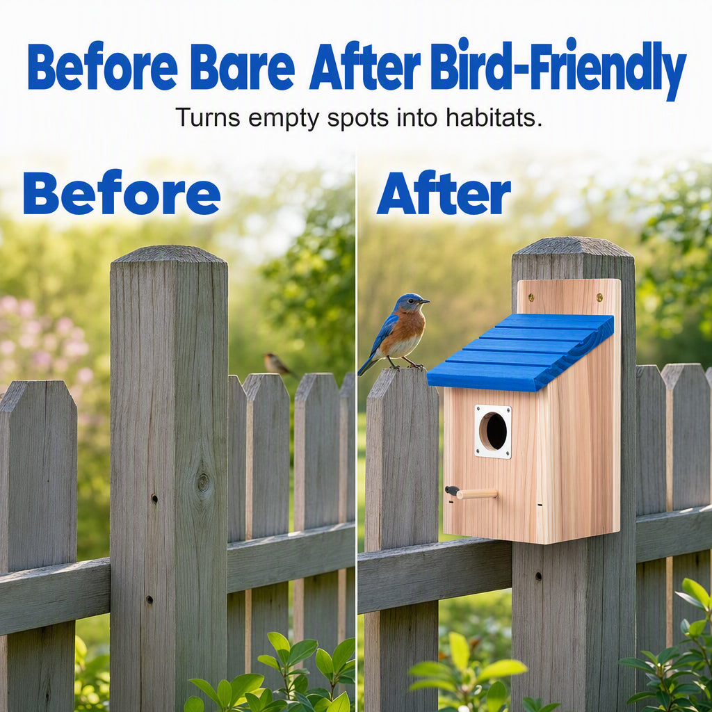 🐦Weatherproof Outdoor Wooden Birdhouse🏡