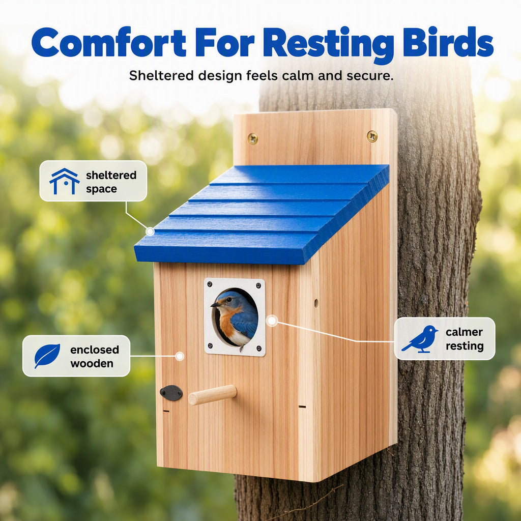 🐦Weatherproof Outdoor Wooden Birdhouse🏡