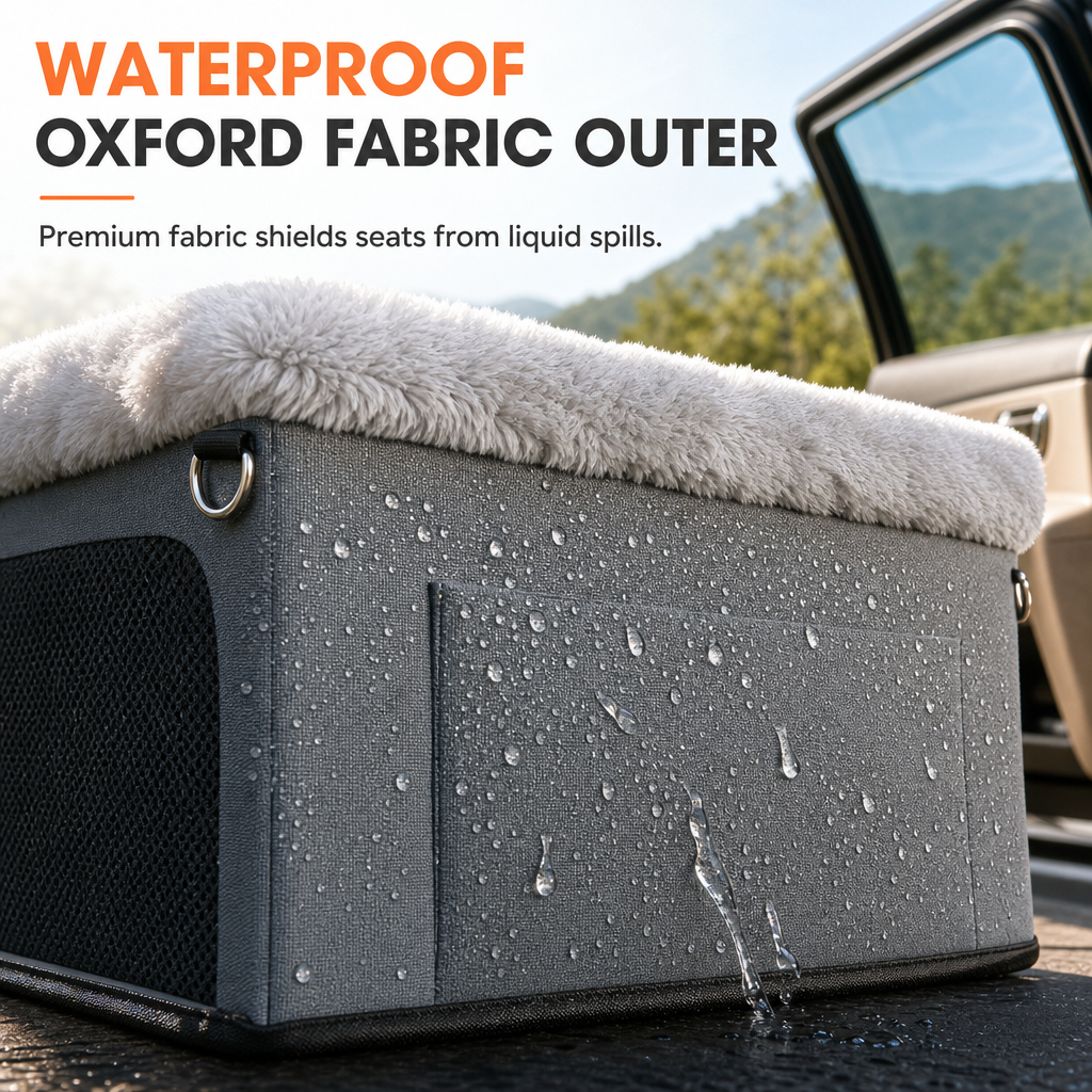 🐶🚗 Secure Travel Pet Bed – 50% OFF! Heavy-duty metal frame, waterproof Oxford fabric, safety leash – protects your dog & seats. 🛡️