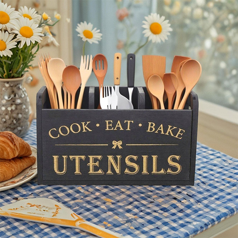 🔥50% OFF!!📢🍳 “Cook Eat Bake” Wooden Organizer Box – Keep Kitchen Essentials Tidy & Within Reach, A Charming Storage Solution for Busy Cooks ✨