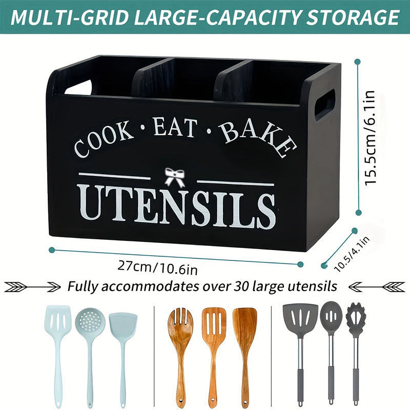 🔥50% OFF!!📢🍳 “Cook Eat Bake” Wooden Organizer Box – Keep Kitchen Essentials Tidy & Within Reach, A Charming Storage Solution for Busy Cooks ✨