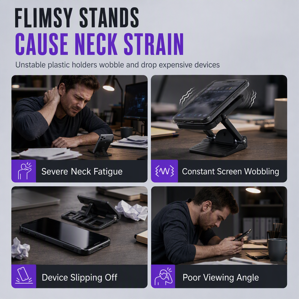📢📢 50% OFF✨Premium All-Metal Phone Stand – 360° Rotating Desktop Holder