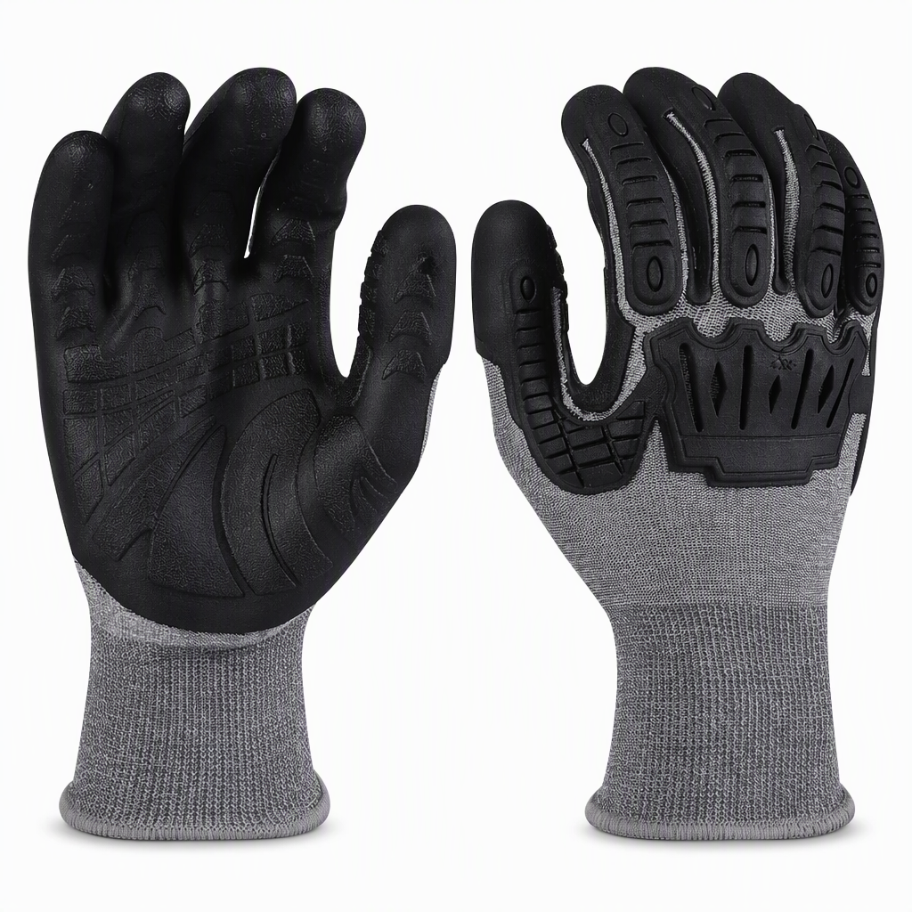 ⏳Time-Limited Special⏰🛡️🧤 Thickened Impact Resistant Work Gloves | Heavy Duty Safety Gloves, Shock & Wear Protection for Mechanics & Construction