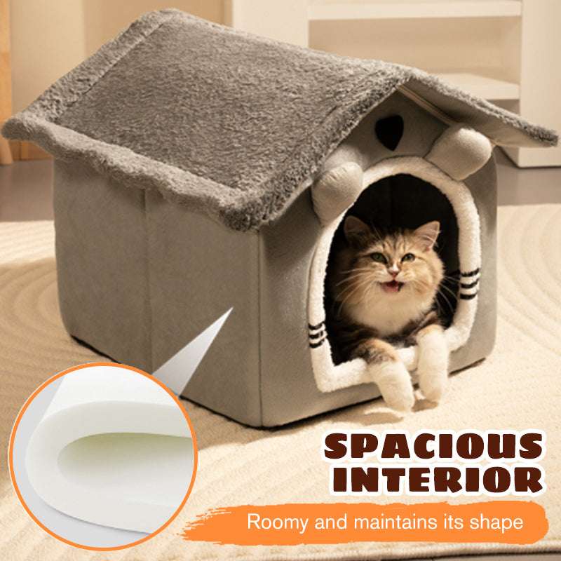 🐱All-Season Washable Pet House Bed