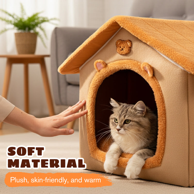 🐱All-Season Washable Pet House Bed