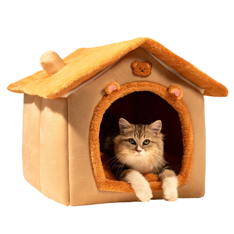 🐱All-Season Washable Pet House Bed