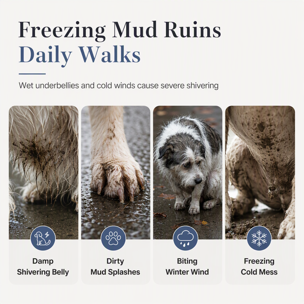 📢📢 50% OFF🐾Full Coverage Waterproof Dog Winter Jumpsuit Fleece Lined Thick Warm Four Legged Coat