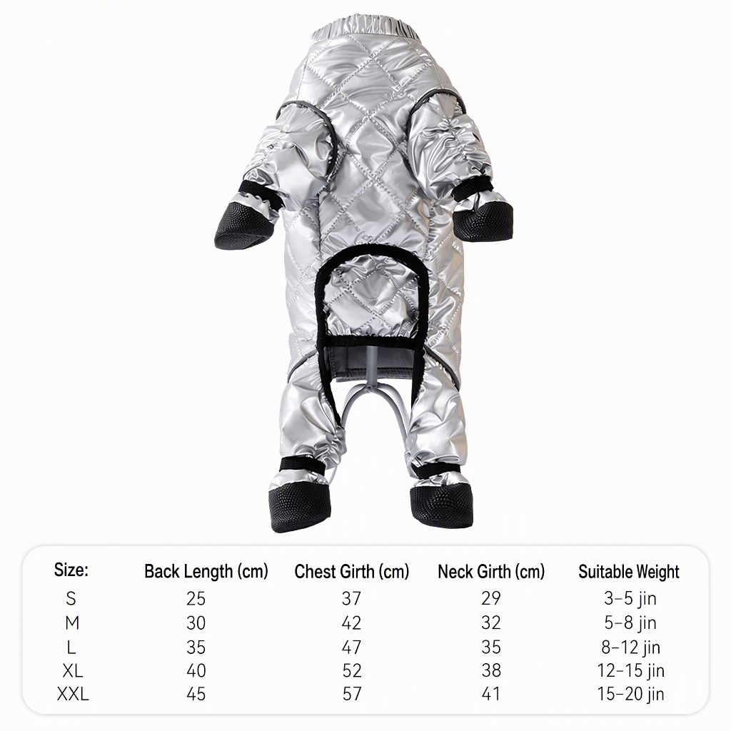 📢📢 50% OFF🐾Full Coverage Waterproof Dog Winter Jumpsuit Fleece Lined Thick Warm Four Legged Coat