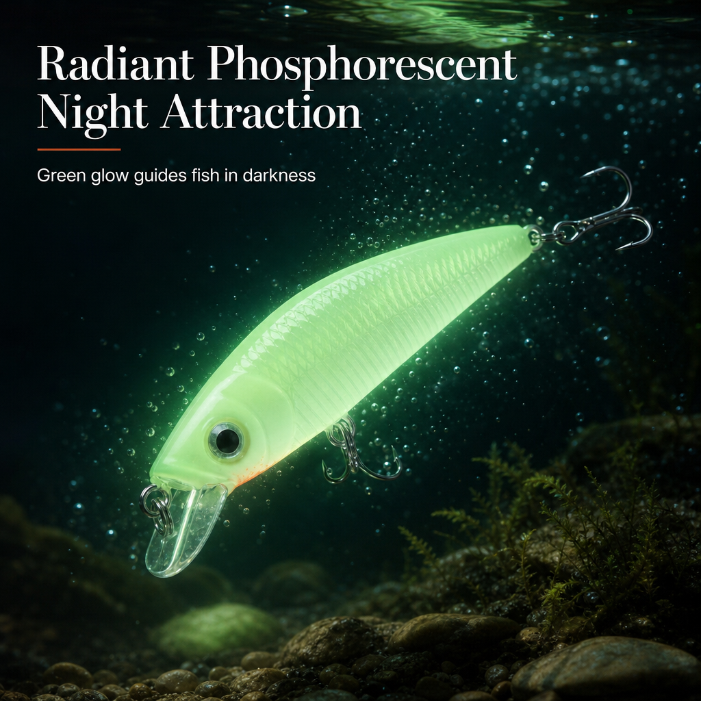 🔥50% OFF!!📢🎣 7cm 8g Luminous Minnow Hard Bait – Glow Brighter After Dark & Make Your Lure Easier to Track on Night Fishing Trips 🌙✨
