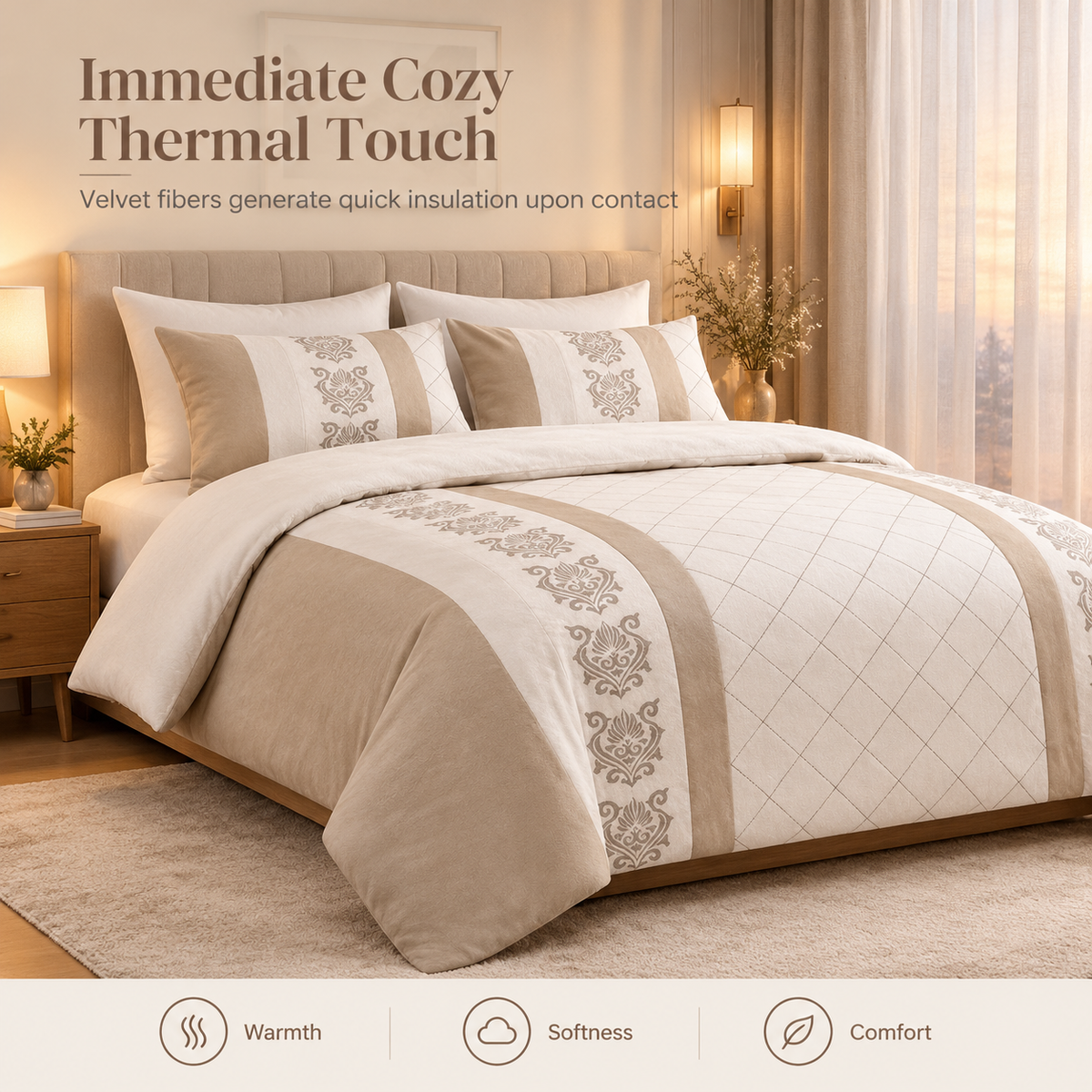 🌸 50% OFF NOW! 🌸Winter Warm 3 Piece Comforter Bedding Set