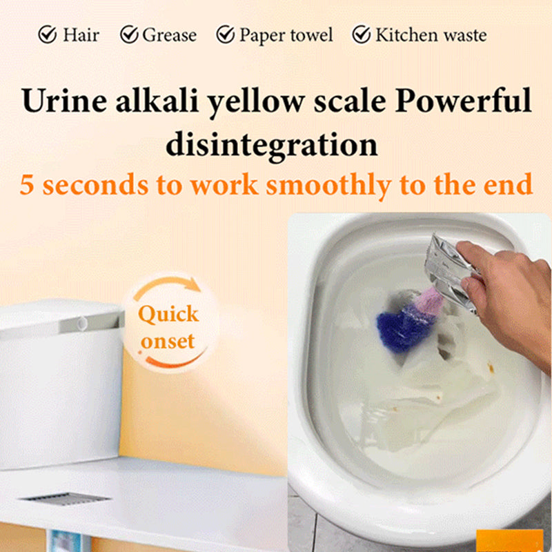 🚿50% OFF NOW! Multi-Use Drain Cleaner Powder – Fast Decomposing Sink Pipe Dredge Powder, Clog Remover, Deodorizing & Sterilizing for Kitchen Bathroom Drains