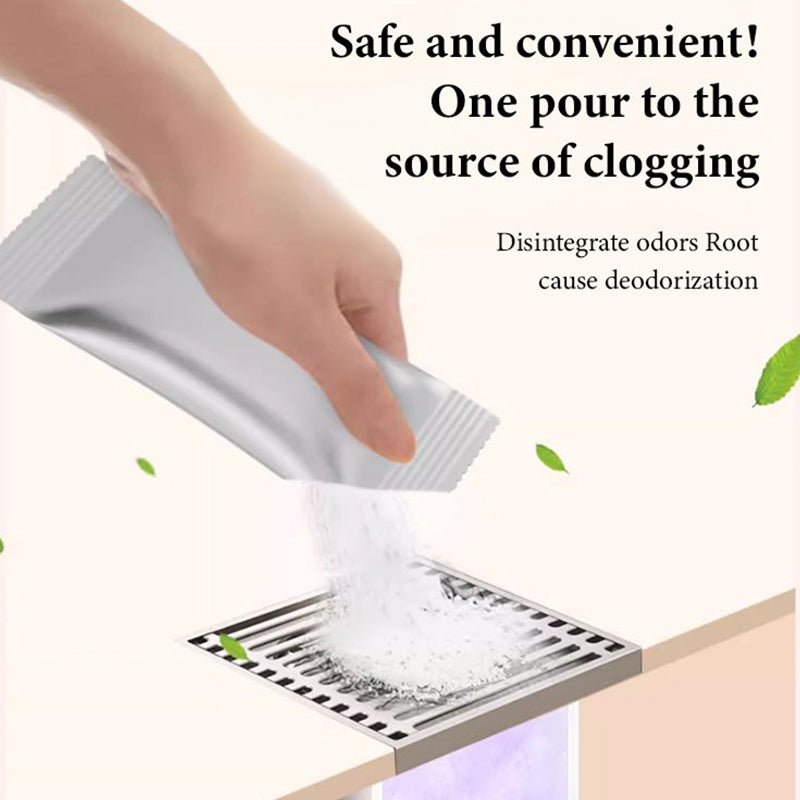 🚿50% OFF NOW! Multi-Use Drain Cleaner Powder – Fast Decomposing Sink Pipe Dredge Powder, Clog Remover, Deodorizing & Sterilizing for Kitchen Bathroom Drains