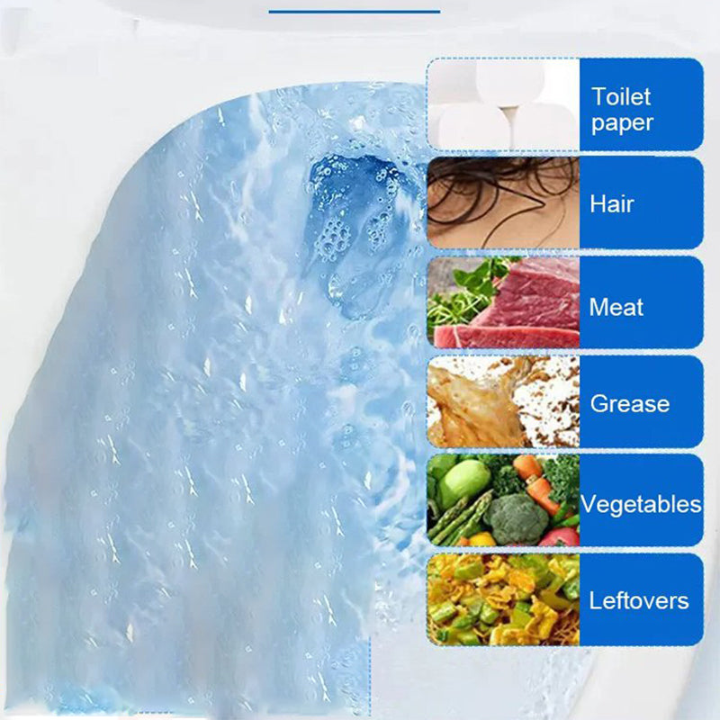 🚿50% OFF NOW! Multi-Use Drain Cleaner Powder – Fast Decomposing Sink Pipe Dredge Powder, Clog Remover, Deodorizing & Sterilizing for Kitchen Bathroom Drains
