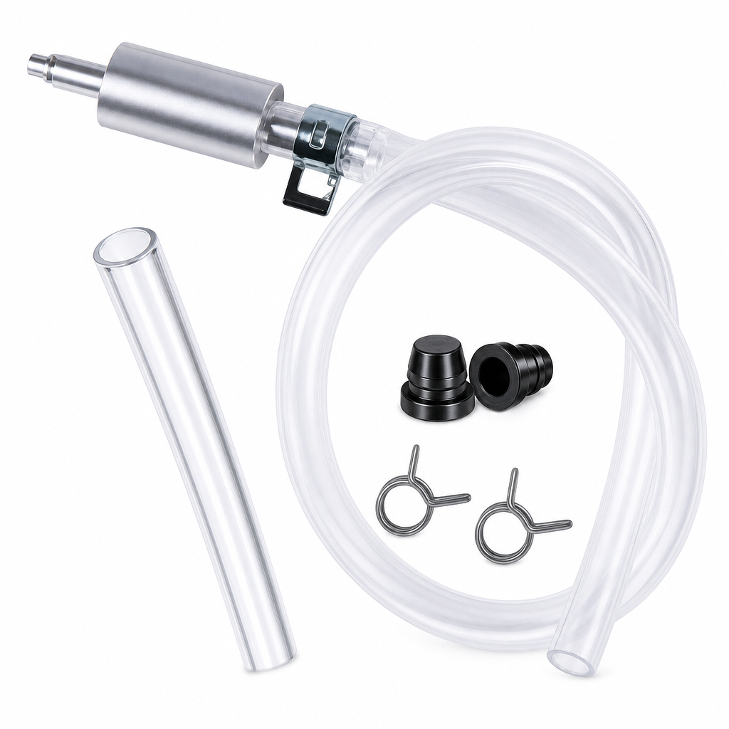 📢📢50%  OFF !! ⏰ Motorcycle Hydraulic Brake Bleeder Tool – One-Way Valve & Fluid Extraction Hose Kit 🏍️