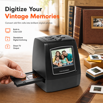 Portable 35mm 135mm Film Scanner with 2.36 Inch LCD Screen for Negatives and Slides