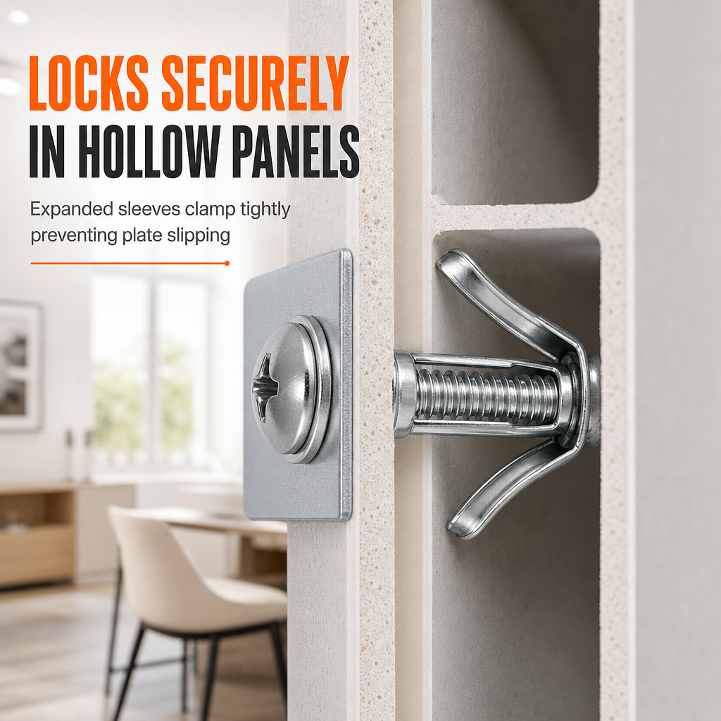 Lantern-Shaped Hollow Wall Anchors and Expansion Screws