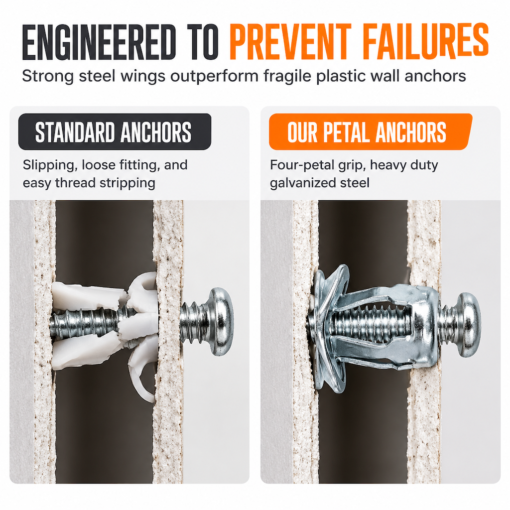 Lantern-Shaped Hollow Wall Anchors and Expansion Screws