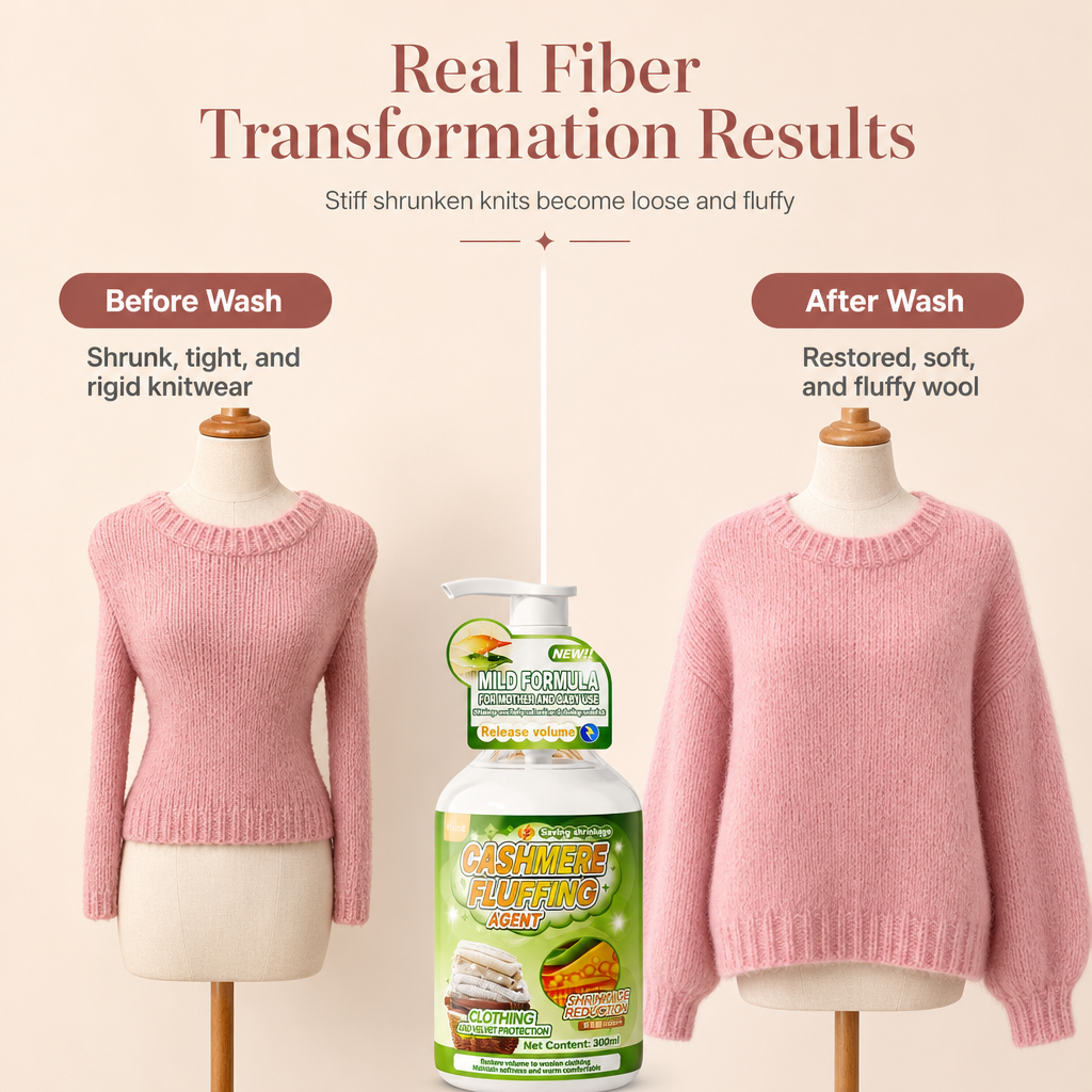 🔥50% OFF!!📢🧶 Wool & Cashmere Softening Liquid – Help Bring Cloud-Soft Feel Back to Favourite Knits ✨