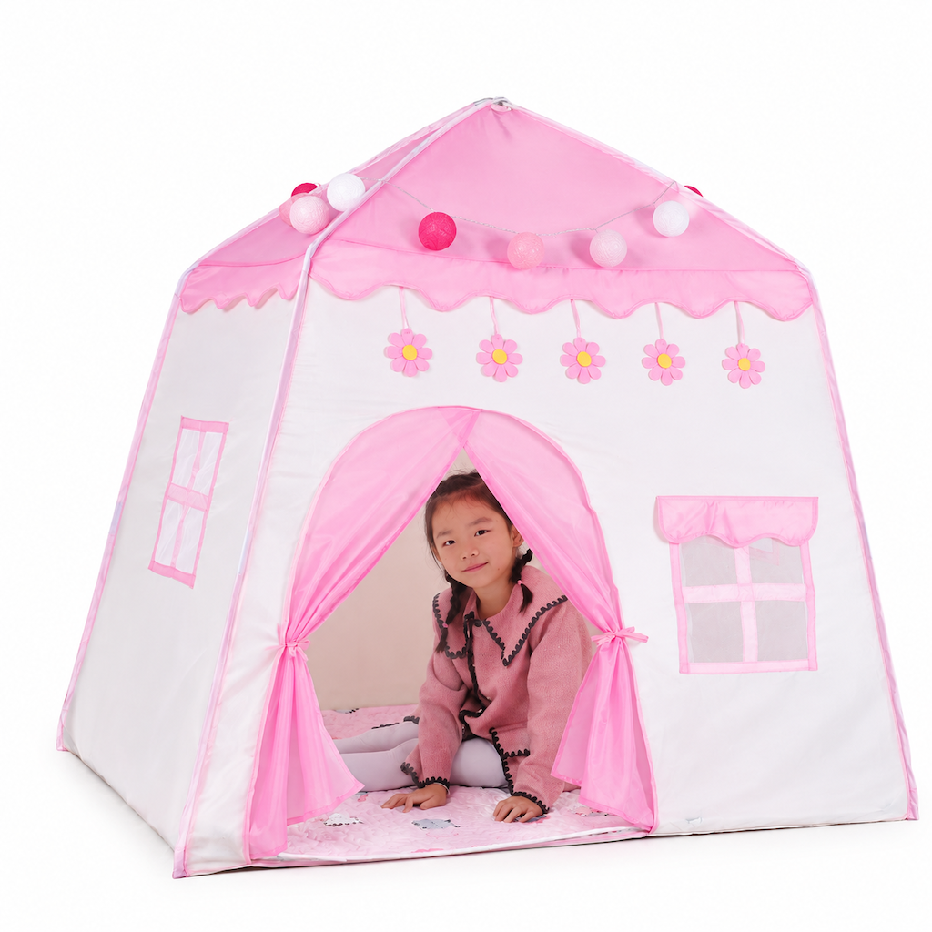🏰💖✨Kids Indoor Play Tent Princess Castle Secret Base Bed Tent Playhouse for Toddlers