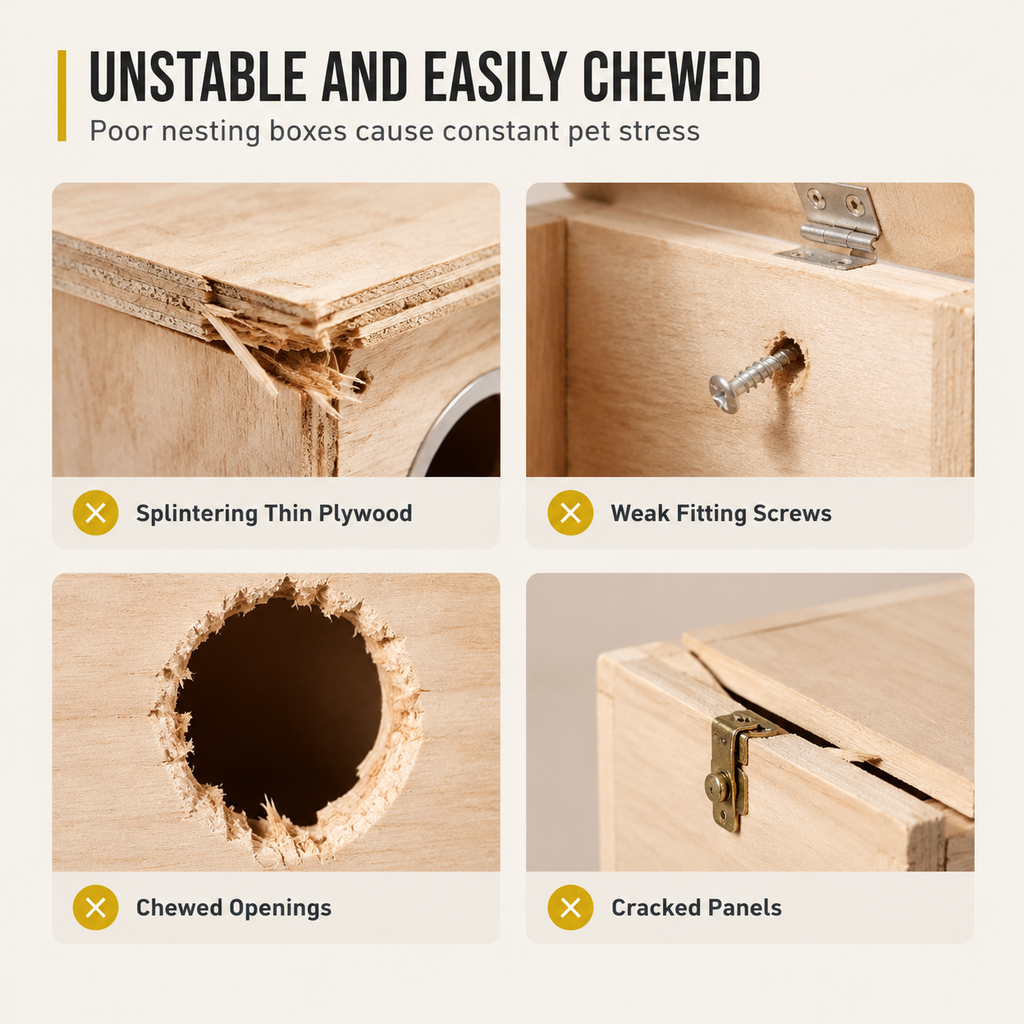 ✨50%OFF🐦Wooden Bird Nesting Box for Budgies Lovebirds and Small Birds
