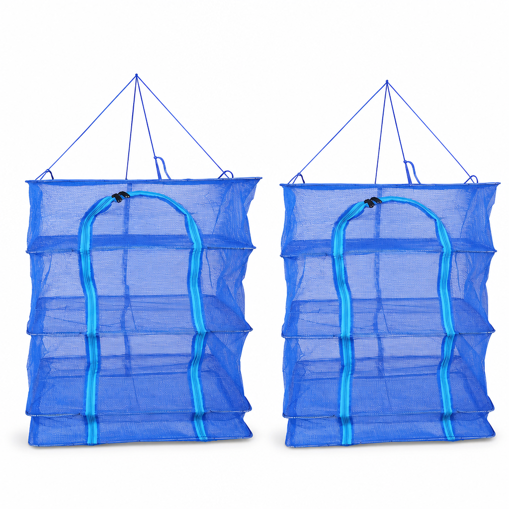 Multi Layer Foldable Hanging Mesh Drying Net Cage with Hook Thickened Nylon Mosquito and Fly Proof