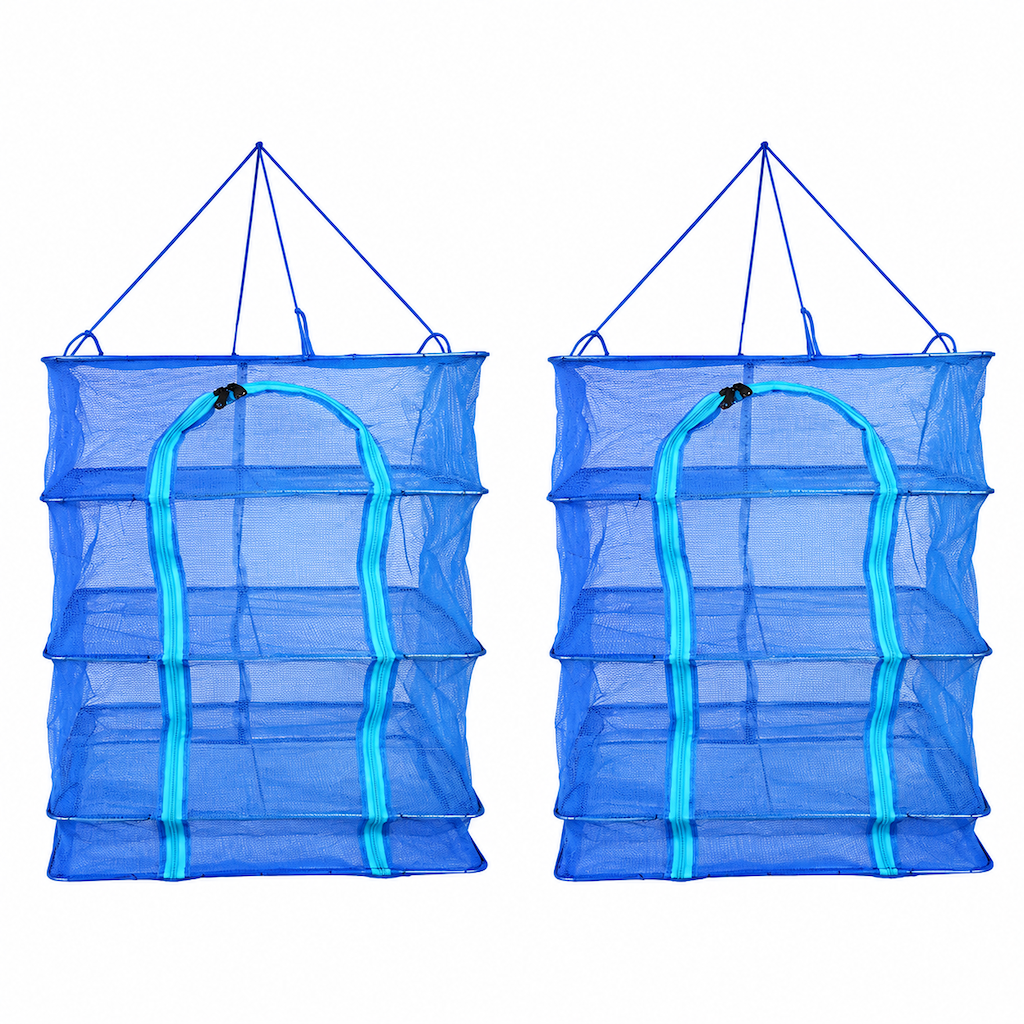Multi Layer Foldable Hanging Mesh Drying Net Cage with Hook Thickened Nylon Mosquito and Fly Proof