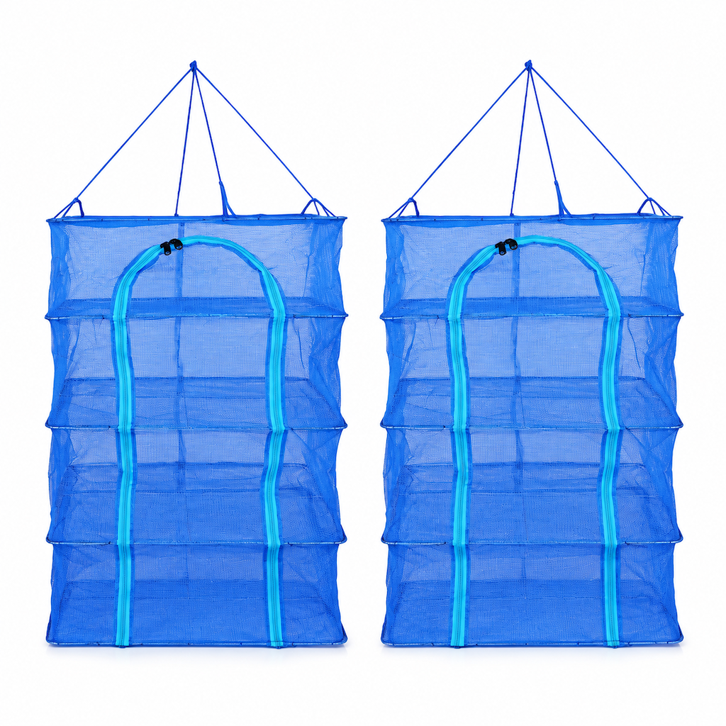 Multi Layer Foldable Hanging Mesh Drying Net Cage with Hook Thickened Nylon Mosquito and Fly Proof