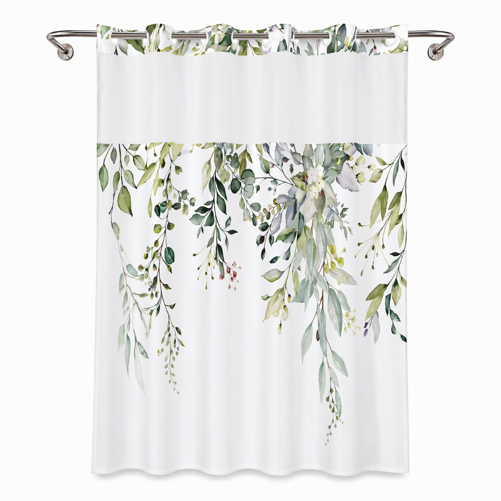 ⏳🔥LIMITED-TIME 50% OFF!⏰Waterproof Floral Shower Curtain🛁