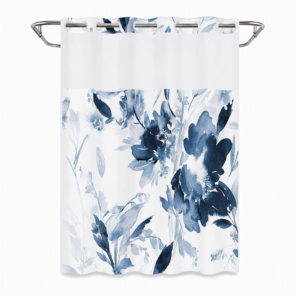 ⏳🔥LIMITED-TIME 50% OFF!⏰Waterproof Floral Shower Curtain🛁