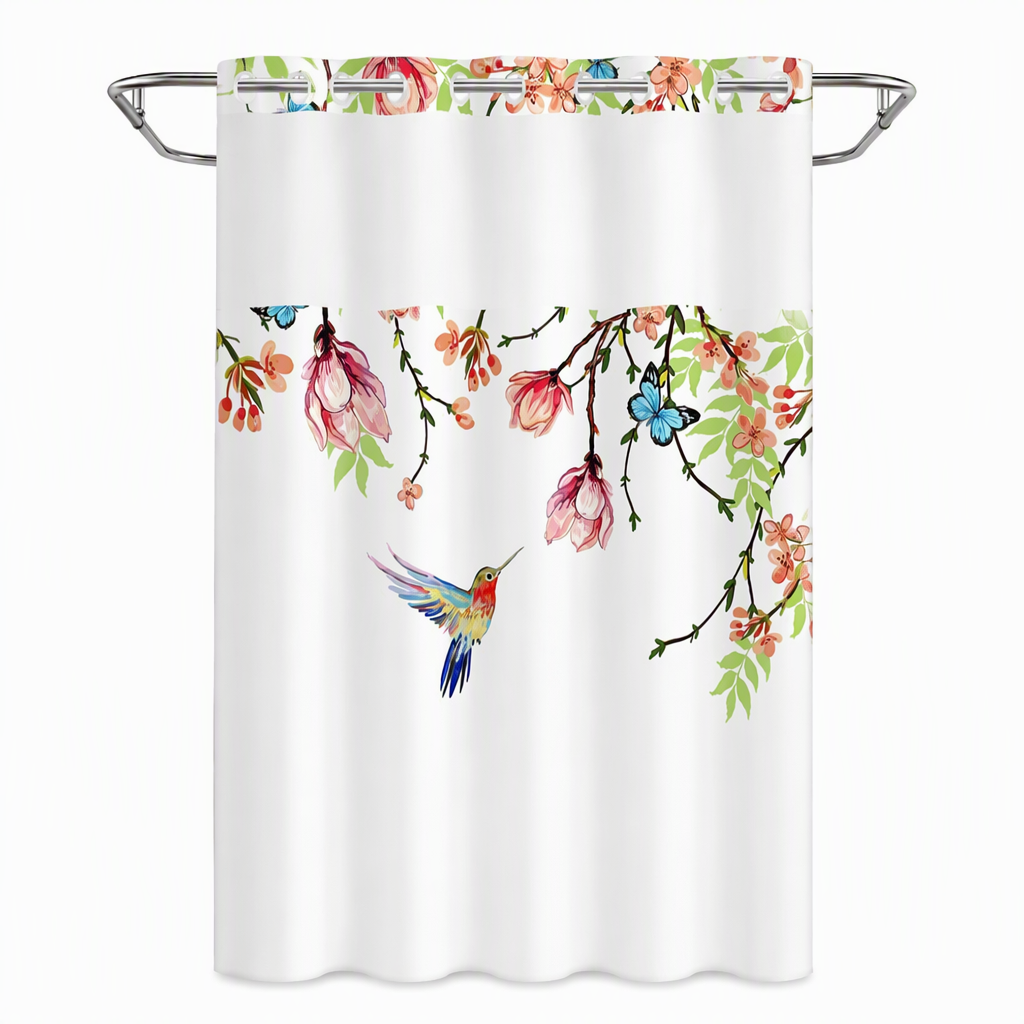⏳🔥LIMITED-TIME 50% OFF!⏰Waterproof Floral Shower Curtain🛁