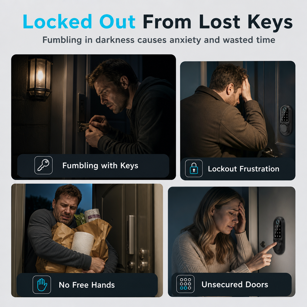 Smart Fingerprint Deadbolt Door Lock with Bluetooth Keyless Entry