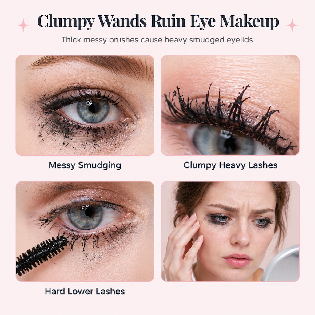 Double Ended Waterproof and Lash Primer for Lengthening Curling and Volumizing Smudge Proof Natural Eye Makeup