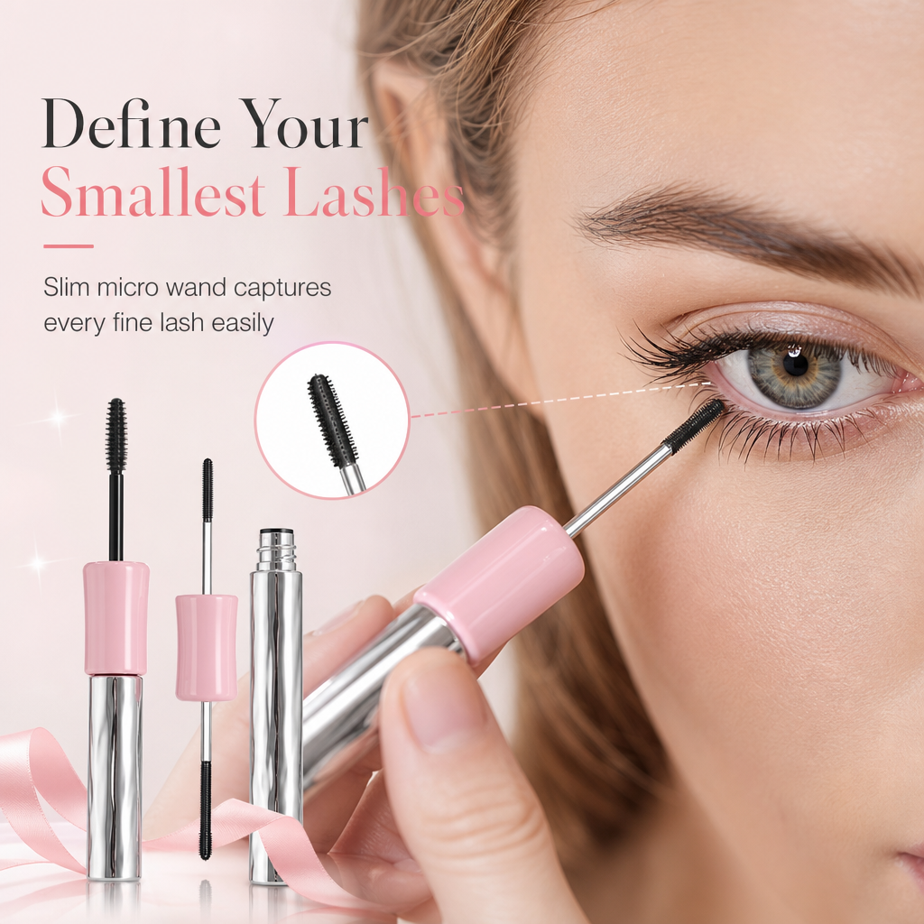 Double Ended Waterproof and Lash Primer for Lengthening Curling and Volumizing Smudge Proof Natural Eye Makeup