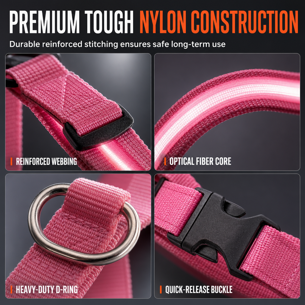 🥳2026 HOT SALE💞50K+ SOLD!✨ Adjustable LED Dog Harness Luminous Flashing Pet Chest Strap