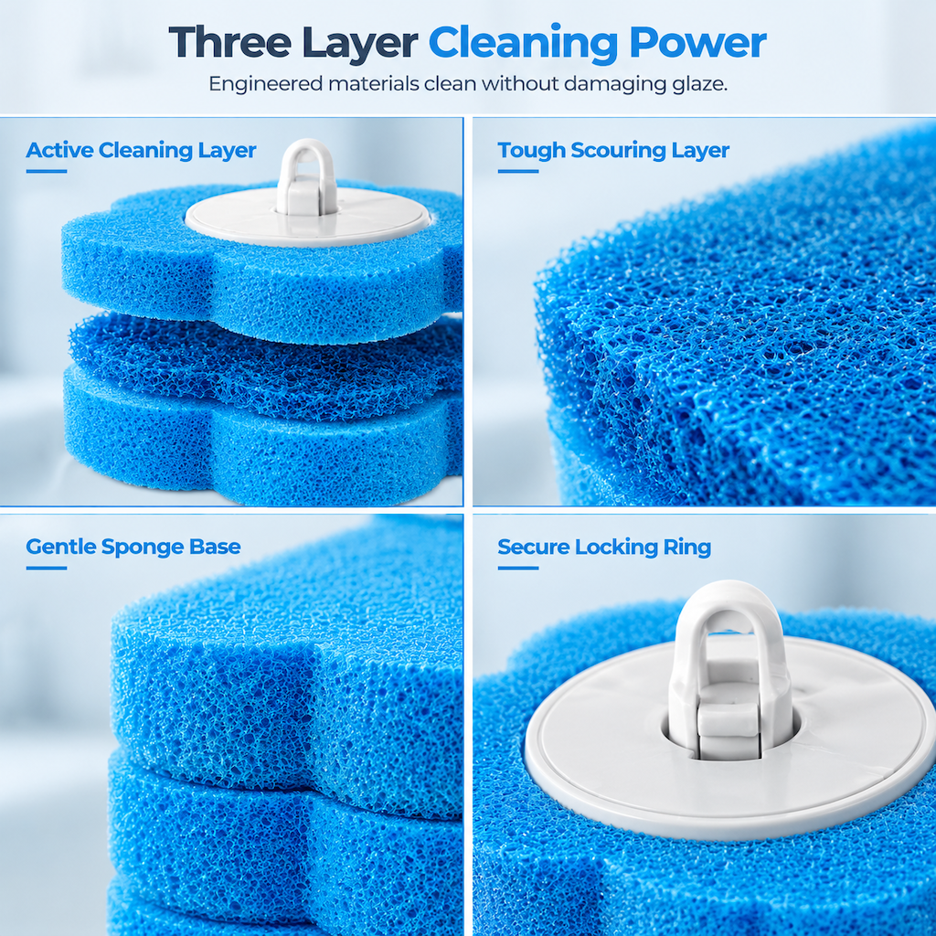🔥50% OFF!!📢🚽 Wall-Mounted Disposable Toilet Brush Set – Dissolvable Scented Refill Heads, Keep Bathroom Cleaning Tidier & More Convenient ✨