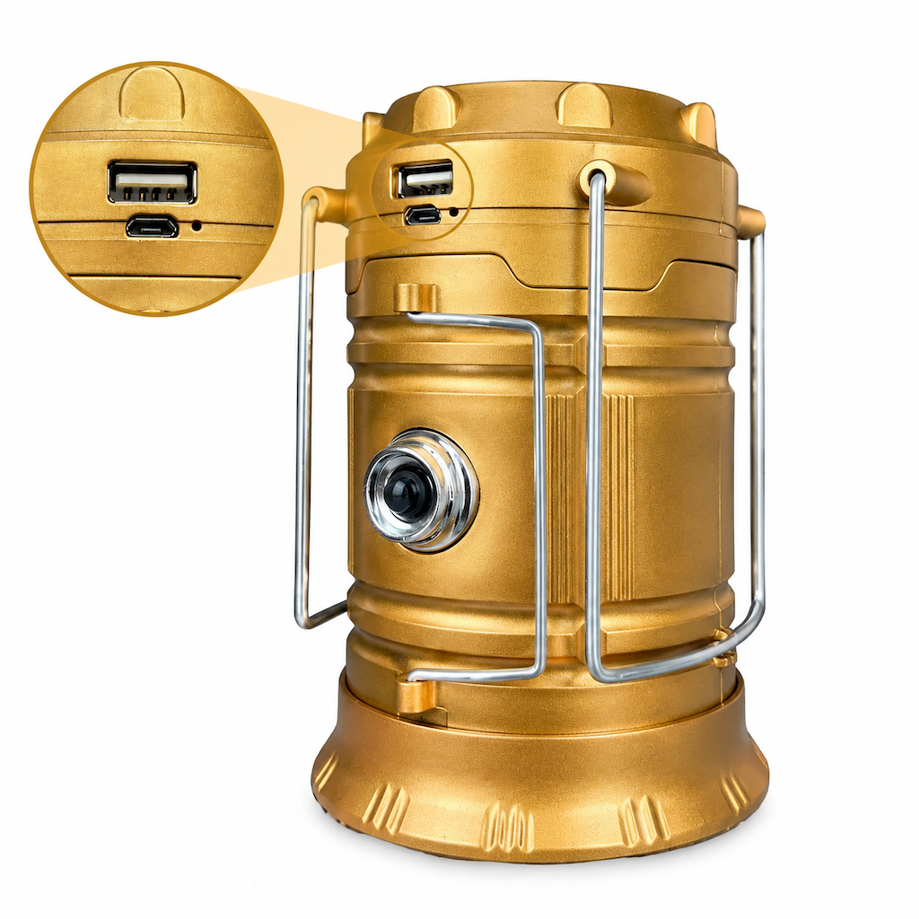 Portable Solar LED Camping Lantern for Outdoor and Emergency Use