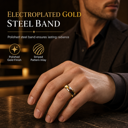📢📢 50% OFF💎Stainless Steel Enamel Stripe Ring – Trendy Unisex Couple Band for Everyday Style