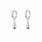 Minimalist Water Drop Circle Hoop Earrings for Women Elegant Huggie Earrings 1 Pair