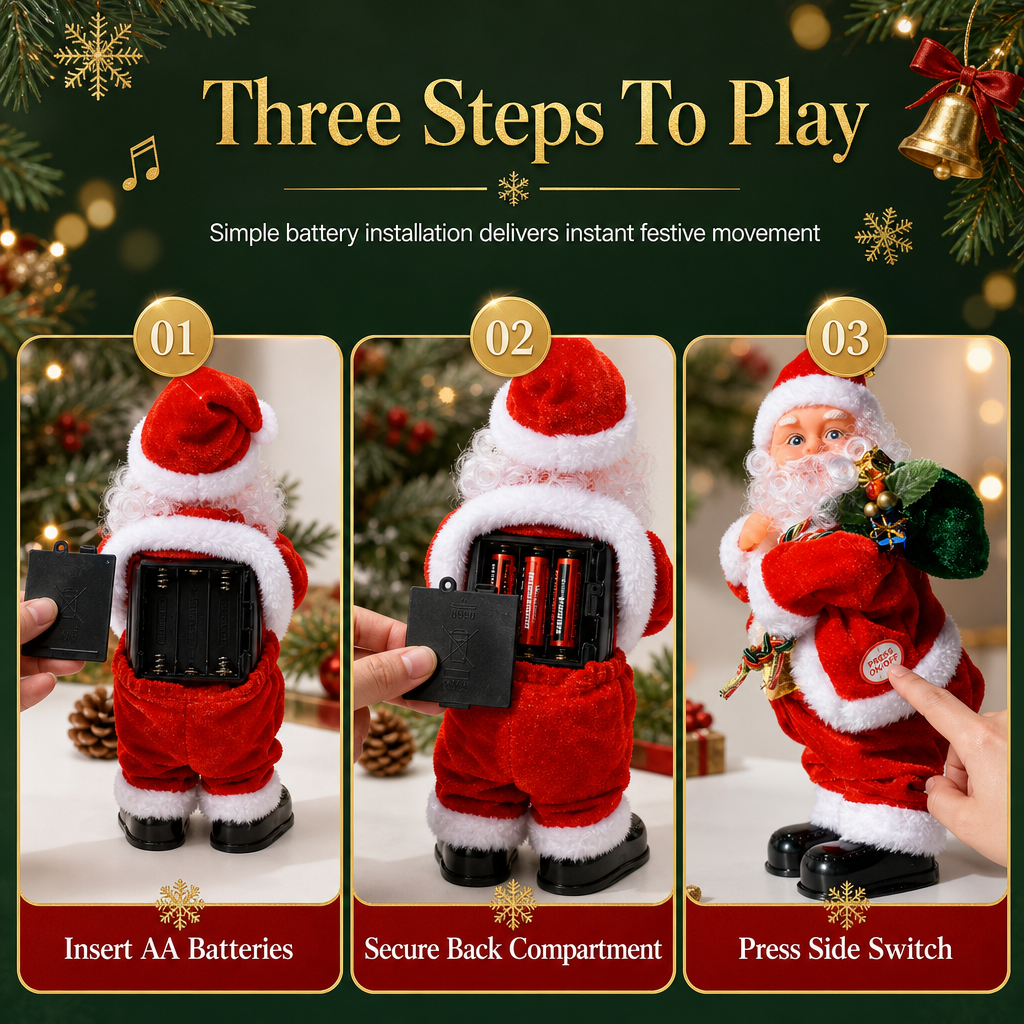 🎅 Dancing Musical Santa Claus Christmas Toy