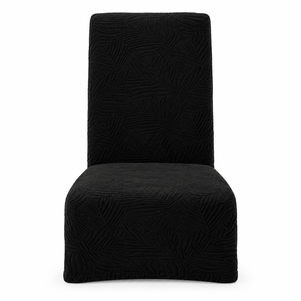 Waterproof Mid Back Dining Chair Slipcover with Pine Leaf Pattern Stain and Scratch Resistant Chair Protector
