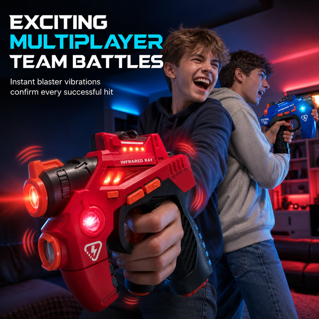 🔫 Kids Laser Tag Set – Target Projection, Team Mode, Lights & Sounds. Active Screen-Free Play! ✨🎯