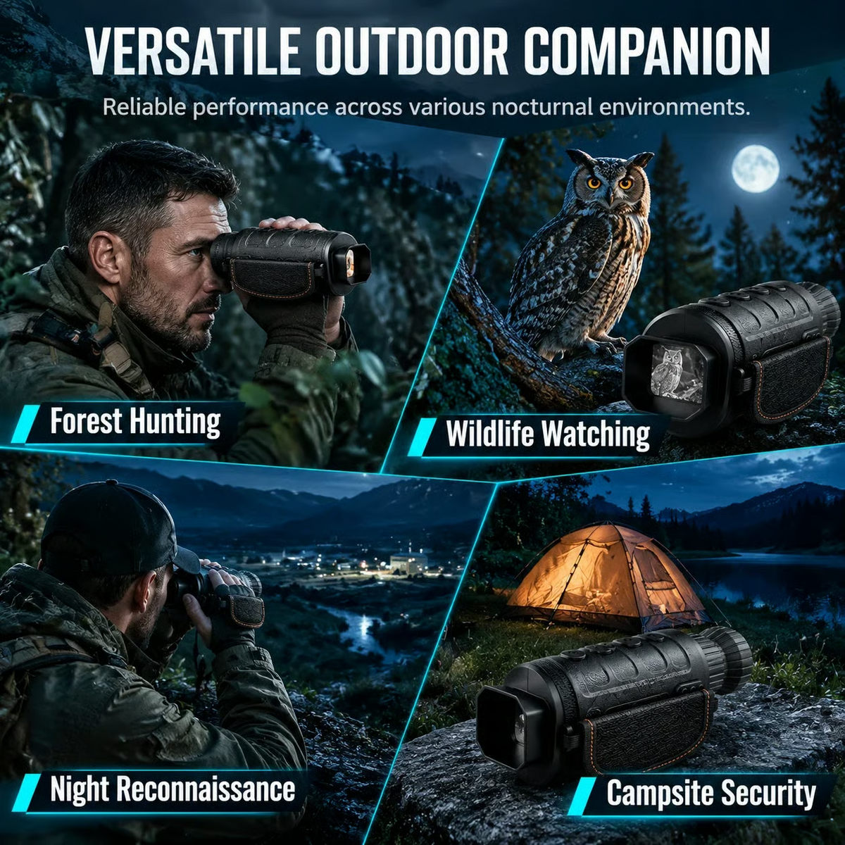 ⏳ Limited Time Discount 🔥 See In The Dark Instantly! 1080P 16X Zoom Night Vision Monocular 👁️🔭