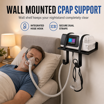 🔥50% OFF!!📢🩺 Wall-Mounted CPAP Hose Holder & Mask Organiser – Keep Tubing Tidy & Within Reach, Compatible With Many CPAP Setups ✨