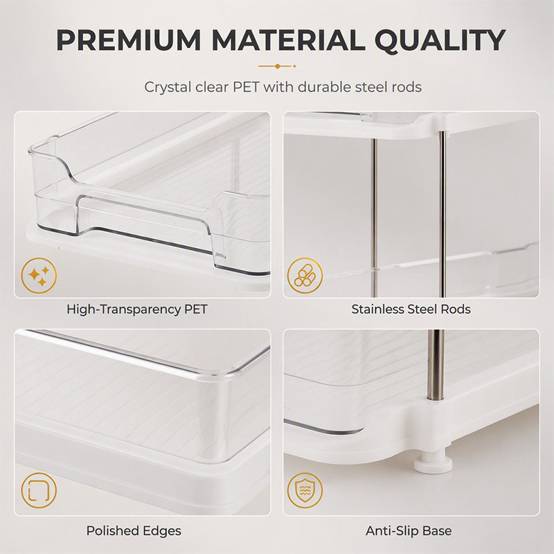 🔥50% OFF!!📢🚰 Multi-Tier Under-Sink Organiser – Maximise Cabinet Space & Keep Cleaning Essentials Tidy ✨