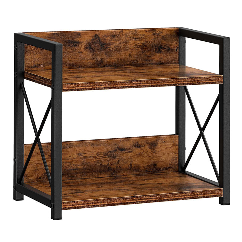 🧺 2-Tier Countertop Organiser: Wood & Iron, Space-Saving, Kitchen & Bathroom Storage