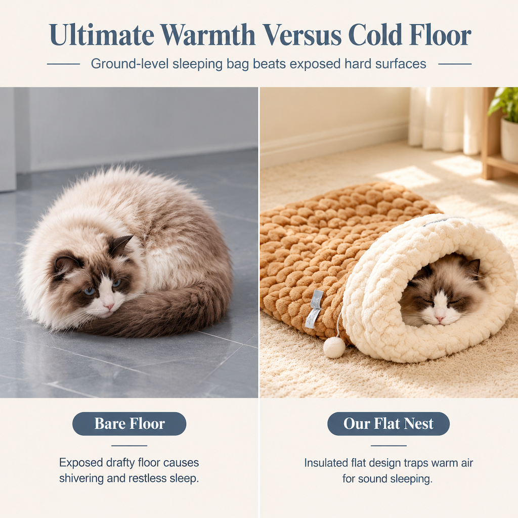 ❄️🐾Winter Warm Semi-Enclosed Pet Sleeping Bag